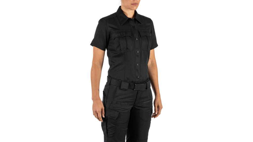 5.11 Tactical Cl A Fast-Tac Twl Short Sleeve Shirt - Womens, Regular, Black, Large, 61318-019-L-R