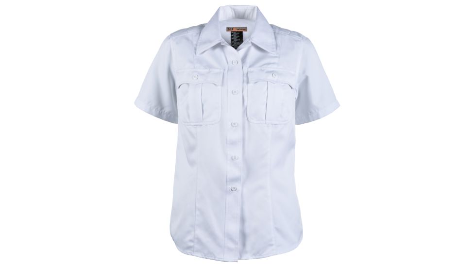 5.11 Tactical Class A Fast-Tac Twill Short Sleeve Shirt - Women's, Uniform White, XSR, 61318-992-XS-R