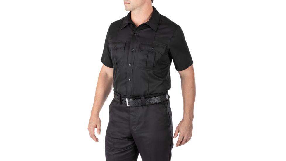 5.11 Tactical Cl A Fast-Tac Twill Short Sleeve Shirt - Mens, Regular, Black, Medium, 71384-019-M-R
