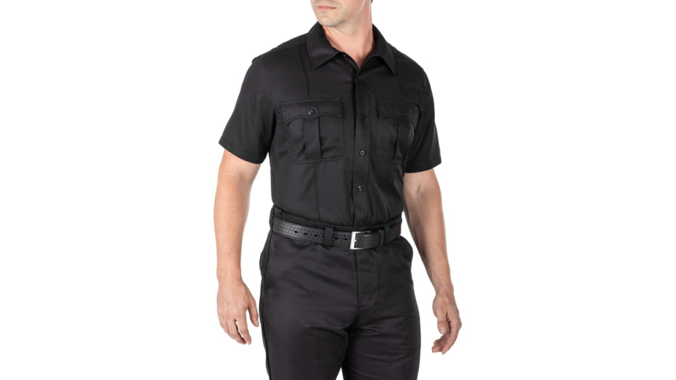 5.11 Tactical Cl A Fast-Tac Twill Short Sleeve Shirt - Mens, Regular, Black, Medium, 71384-019-M-R