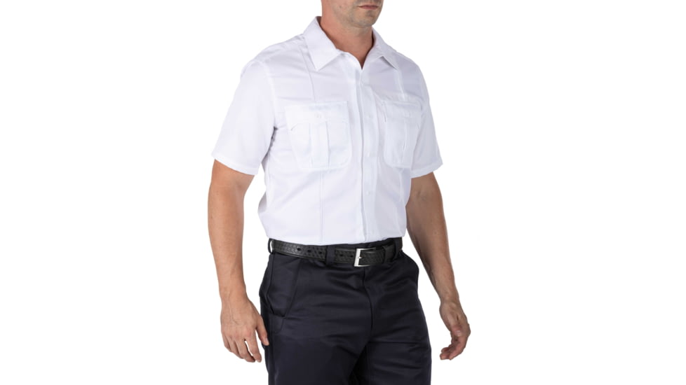 5.11 Tactical Cl A Fast-Tac Twill Short Sleeve Shirt - Mens, Regular, Uniform White, Extra Large, 71384-992-XL-R