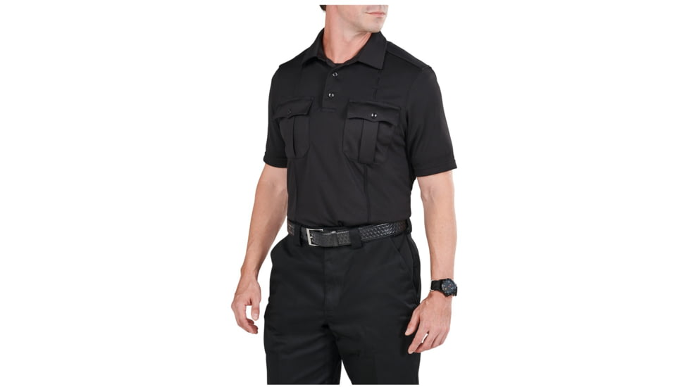 5.11 Tactical Class A Uniform Short Sleeve Polo - Men's, 2XL, Tall, Black, 41238T-019-2XL-T