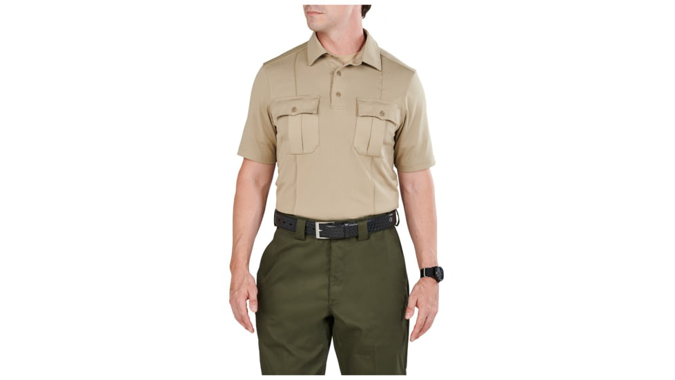 5.11 Tactical Class A Uniform Short Sleeve Polo - Men's, Extra Large, Tall, Silver Tan, 41238T-160-XL-T