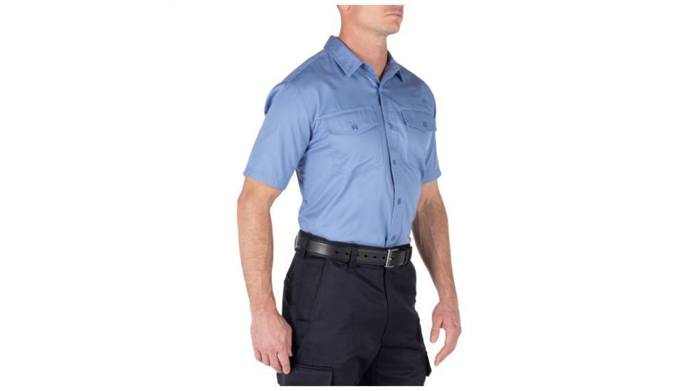 5.11 Tactical Company Short Sleeve Shirt - Men's, Fire Med Blu, L, 71391-696-L