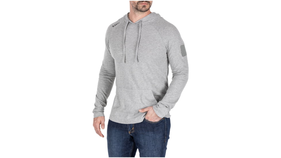 5.11 Tactical Cruiser Performance L/S Hoodie - Mens, Grey Heather, XL, 72139-097-XL