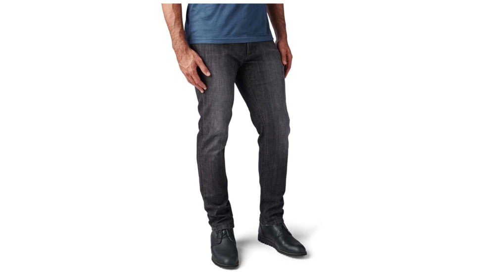 5.11 Tactical Defender-Flex Slim Jean w/7 Pockets - Mens, Stone Wash Charcoal, 38-36, 74465-150-38-36