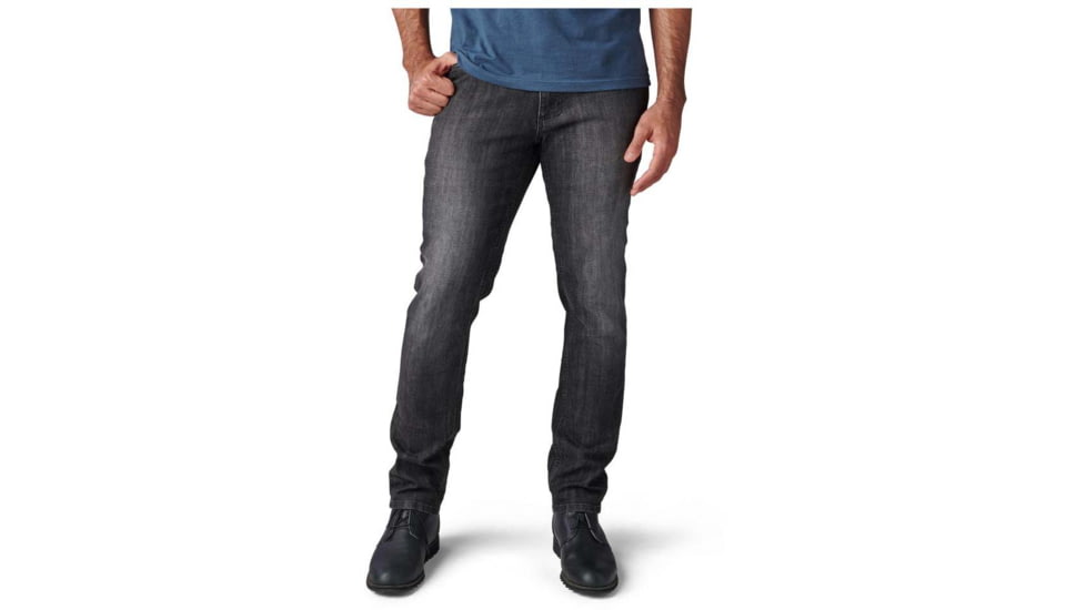 5.11 Tactical Defender-Flex Slim Jean w/7 Pockets - Mens, Stone Wash Charcoal, 38-36, 74465-150-38-36