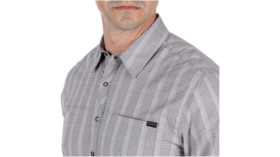 5.11 Tactical Echo Long Sleeve Shirt - Mens, Cinder Plaid, Large, 72494-583-L