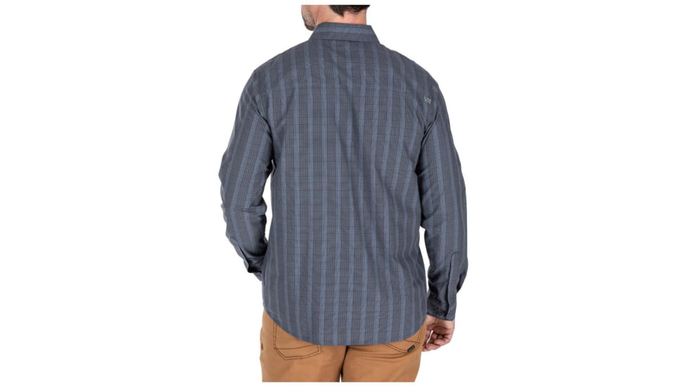 5.11 Tactical Echo Long Sleeve Shirt - Mens, Grey Blue Plaid, 2XL, 72494-577-2XL