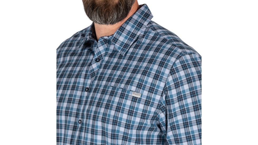 5.11 Tactical Echo Long Sleeve Shirt, Icelandic Plaid, 2XL, 72494-629-2XL
