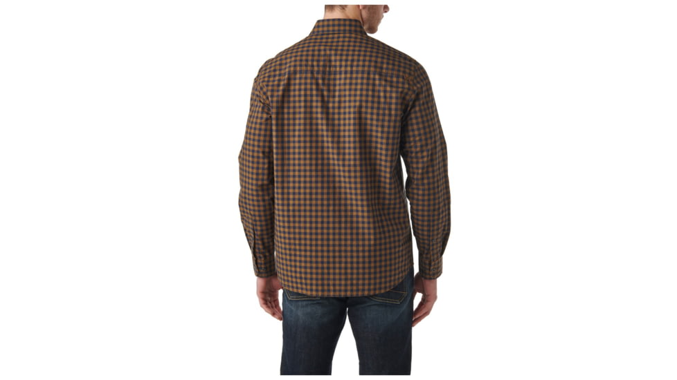 5.11 Tactical Echo Long Sleeve Shirt - Mens, Btl Brown Chk, Extra Large, 72494-619-XL