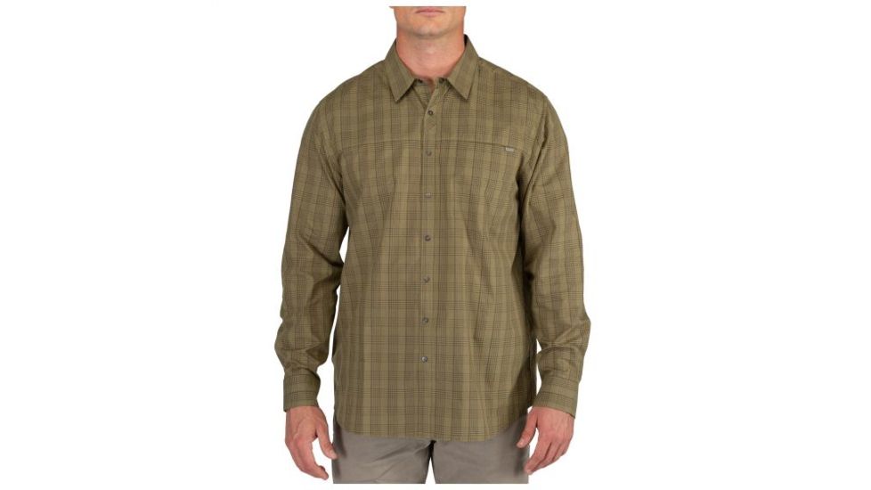 5.11 Tactical Echo Long Sleeve Shirt, Underbrush Plaid - 72494-821-2XL