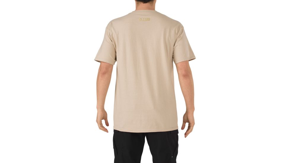 5.11 Tactical Embroidered Flag T-shirt, Tan - 41006CR170L
