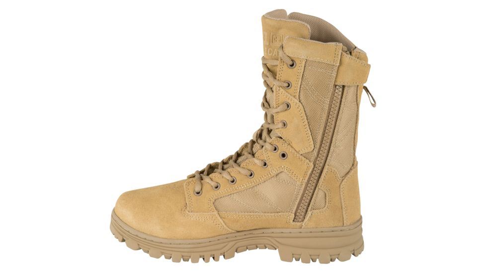 5.11 Tactical Evo 8in Desert Boot w/Side Zipper - Men's, Coyote, 10R, 12347-120-10-R