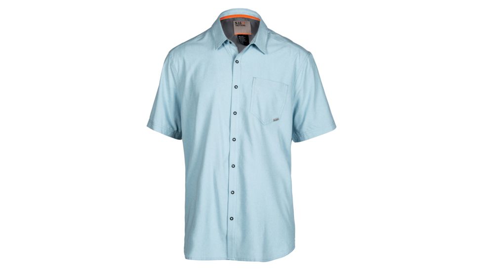 5.11 Tactical Evolution Short Sleeve Shirt - Mens, Glacier Heather, Extra Small, 71387-795-XS