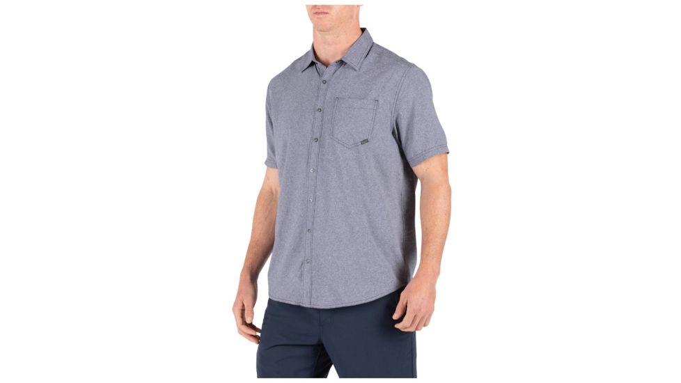 5.11 Tactical Evolution Short Sleeve Shirt - Mens, Mystic Heather, Extra Large, 71387-635-XL