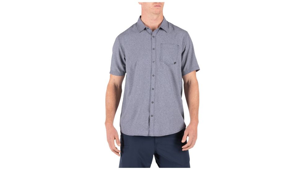 5.11 Tactical Evolution Short Sleeve Shirt - Mens, Mystic Heather, Extra Large, 71387-635-XL