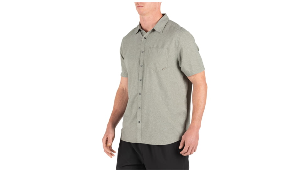5.11 Tactical Evolution Short Sleeve Shirt - Mens, Sage Green Heather, Extra Small, 71387-824-XS