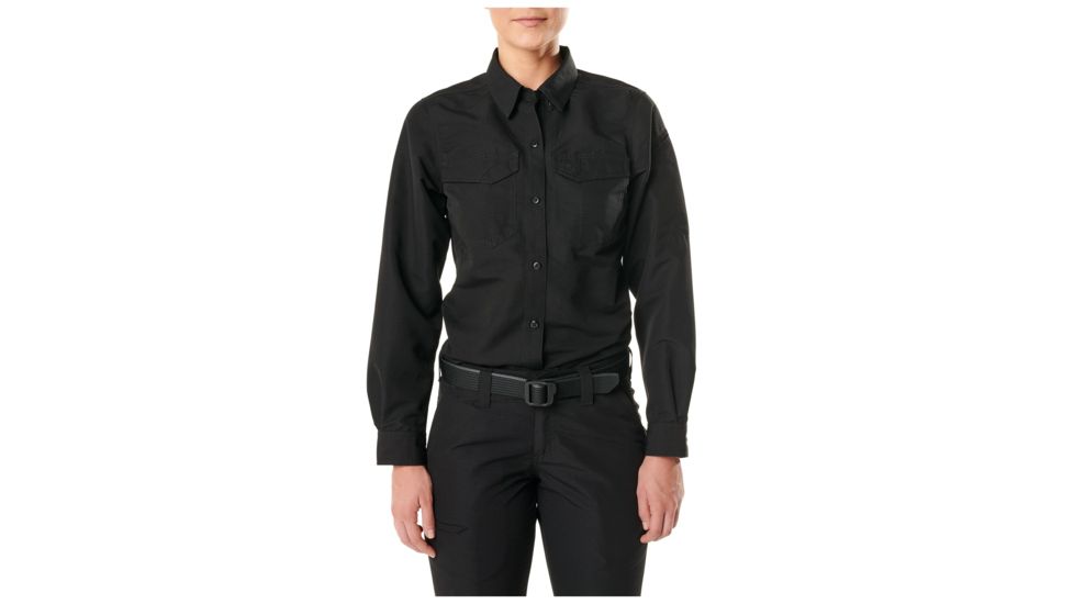 5.11 Tactical Fast-Tac L/S Shirt - Womens, Black, S, 62388-019-S