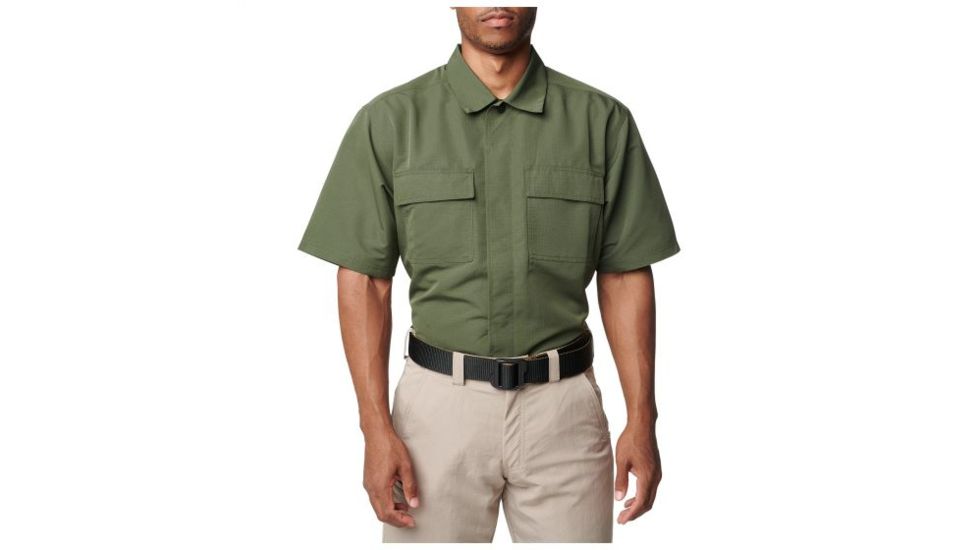 5.11 Tactical Fast Tac TDU Short Sleeve Shirt - Men's, TDU Green, XL, 71379-190-XL