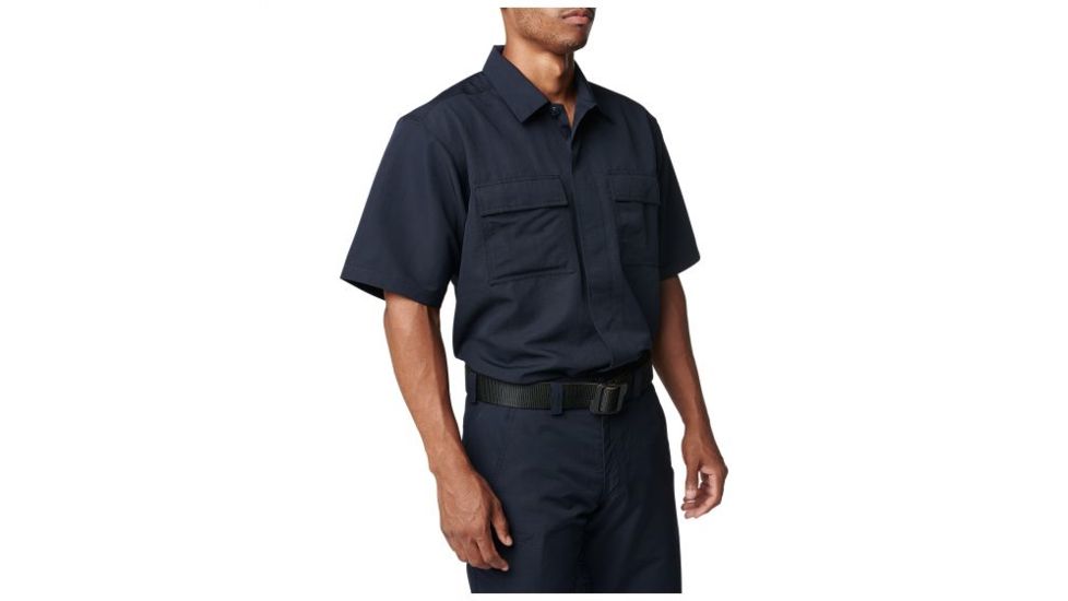 5.11 Tactical Fast Tac TDU Short Sleeve Shirt - Men's, Dark Navy, S, 71379-724-S