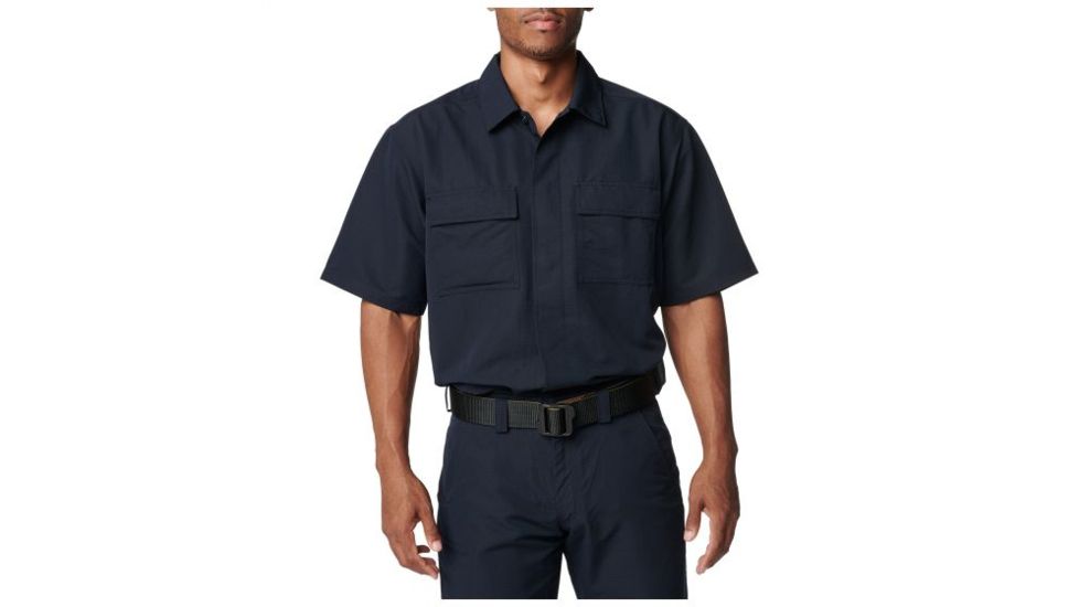 5.11 Tactical Fast Tac TDU Short Sleeve Shirt - Mens, Dark Navy, Small 71379-724-S