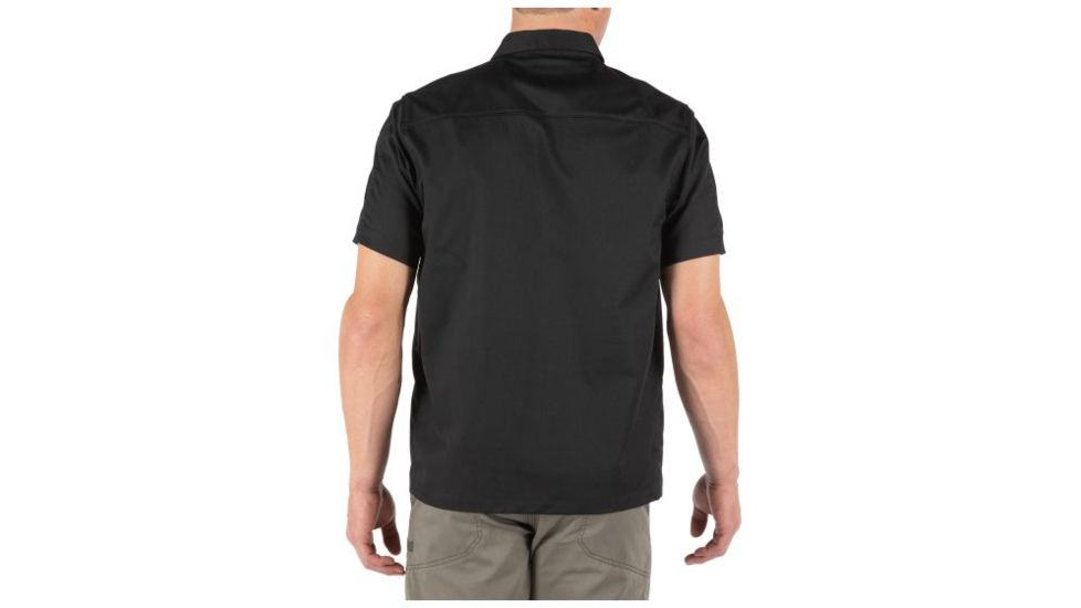 5.11 Tactical Flex-Tac Twill Short Sleeve Shirt - Mens, Black, 2XL 71390-019-2XL