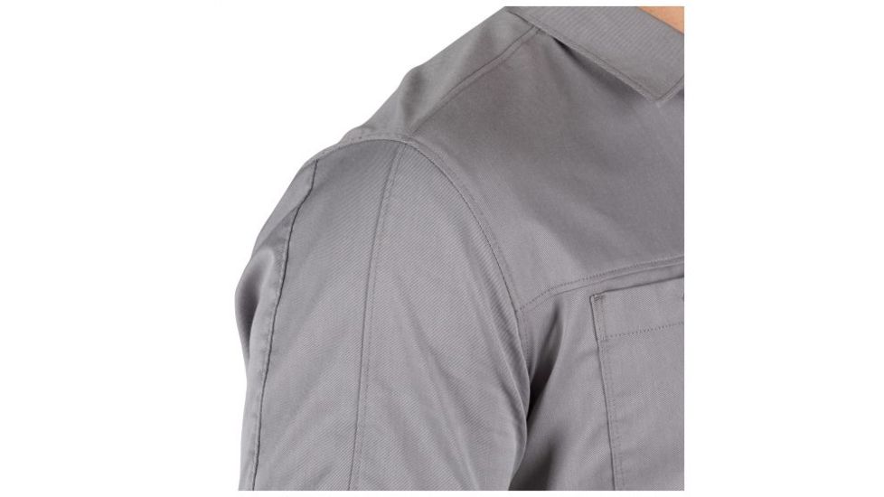 5.11 Tactical Flex-Tac Twill Short Sleeve Shirt - Mens, Lunar, Extra Small 71390-082-XS