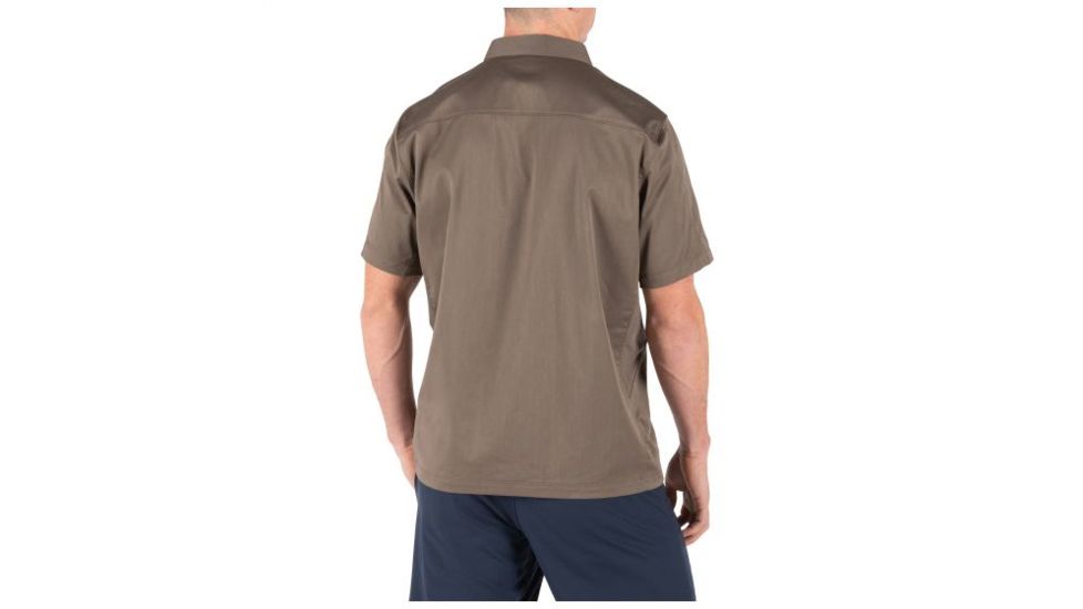 5.11 Tactical Flex-Tac Twill Short Sleeve Shirt - Mens, Major Brown, Small 71390-367-S
