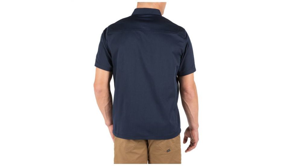5.11 Tactical Flex-Tac Twill Short Sleeve Shirt - Mens, Peacoat, Extra Small 71390-787-XS