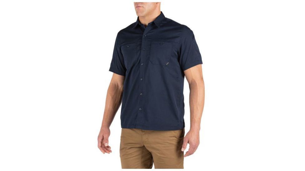 5.11 Tactical Flex-Tac Twill Short Sleeve Shirt - Mens, Peacoat, Extra Small 71390-787-XS