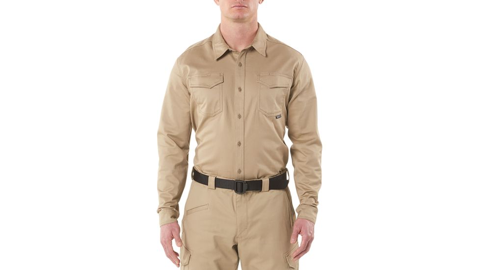 5.11 Tactical FR Utility Stretch Shirt, Khaki, XL R, 72099-055-XL-R