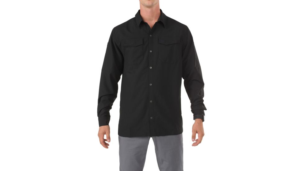 5.11 Tactical Freedom Flex Woven Long Sleeve Shirt - Men's, Black, Extra Large, 72417-019-XL