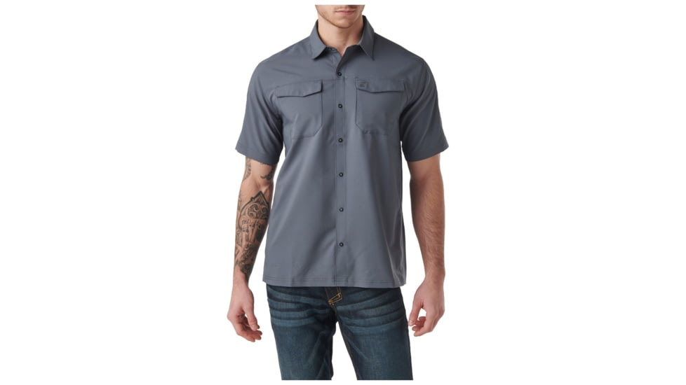 5.11 Tactical Freedom Flex Short Sleeve Shirt - Men's, Turbulence, Large, 71340-545-L