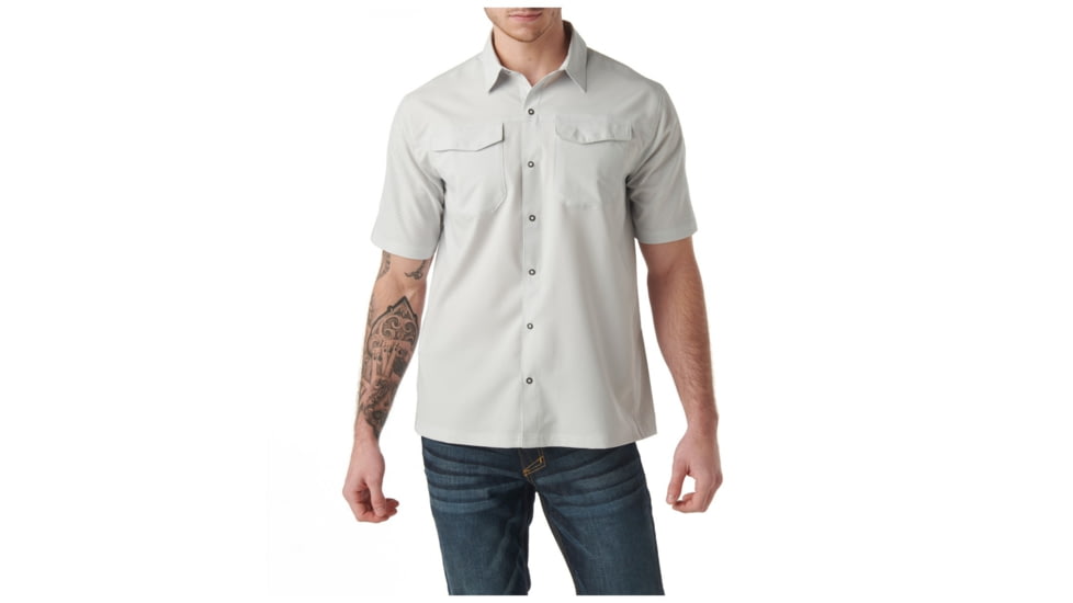 5.11 Tactical Freedom Flex Short Sleeve Shirt - Men's, Cinder, Extra Large, 71340-089-XL