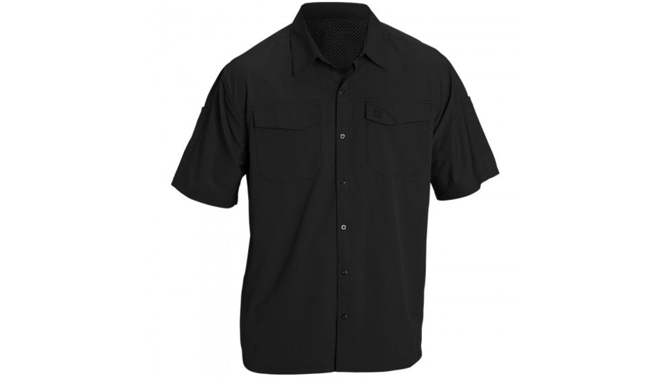 5.11 Tactical Freedom Flex Short Sleeve Shirt - Men's, Black, Small, 71340-019-S