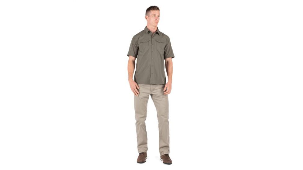 5.11 Tactical Freedom Flex Woven Short Sleeve Shirt - Men's, Ranger Green, 2XL, 71340-186-2XL