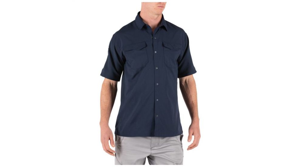 5.11 Tactical Freedom Flex Short Sleeve Shirt - Men's, Peacoat, Extra Small, 71340-787-XS