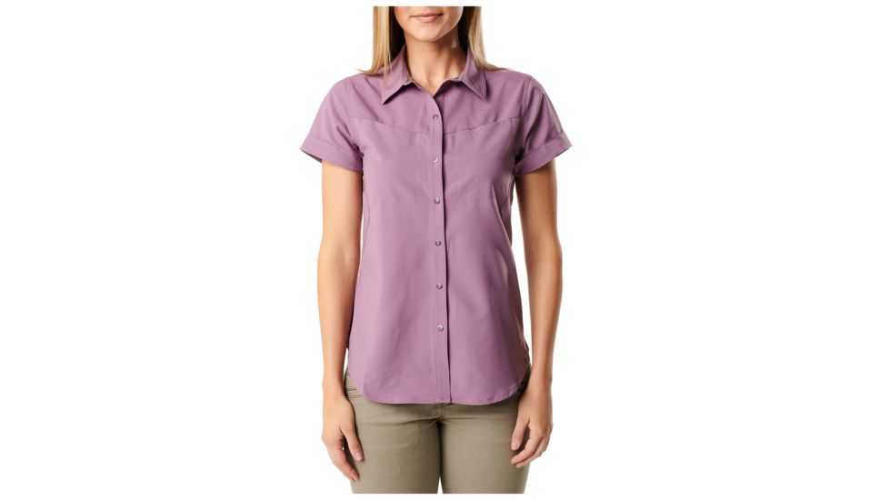5.11 Tactical Freedom Flex Woven Short Sleeve Shirt - Women's, Plum, M, 61311-494-M
