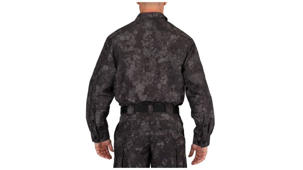 5.11 Tactical Geo7 Fast-Tac TDU Long Sleeve Shirt - Mens, Night, Extra Large, Regular 72465G7-357-XL-R