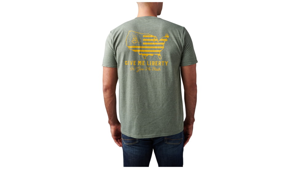 5.11 Tactical Give Me Liberty S/S Tee - Mens, Mlty Grn Htr, 2XL, 41191UN-223-2XL