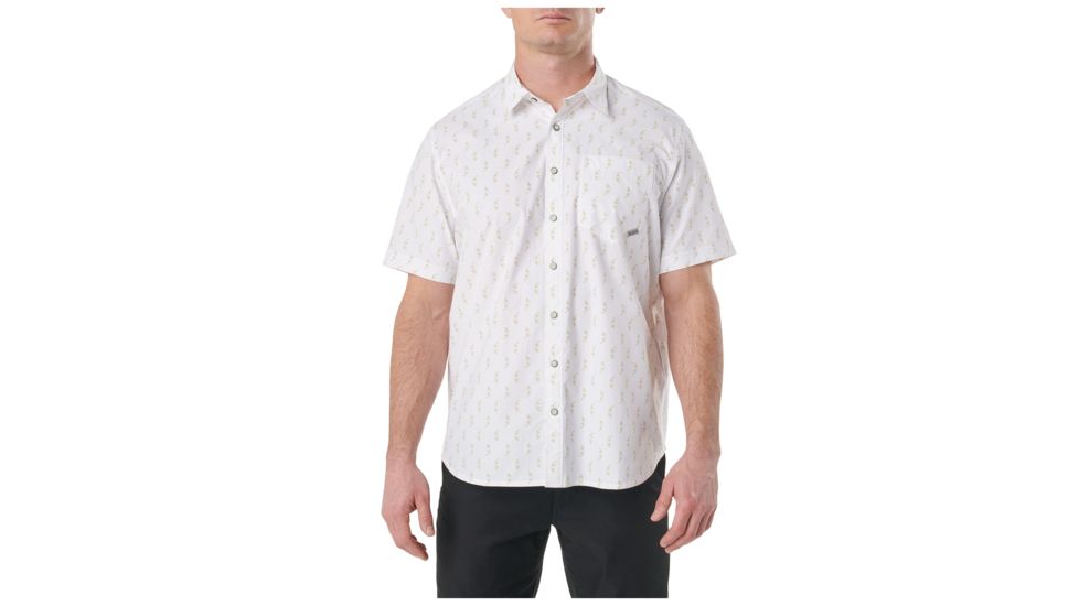 5.11 Tactical Have A Knife Day Short Sleeve Shirt - Men's, White, Extra Small, Regular, 71376-010-XS