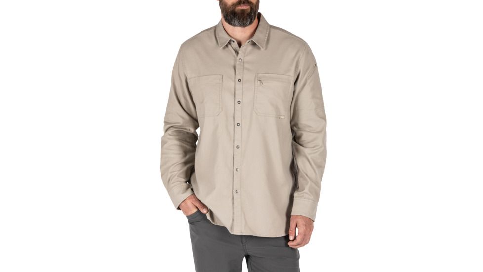 5.11 Tactical Hawthorn Long Sleeve Shirt - Men's, Khaki, Extra Large, 72513-055-XL
