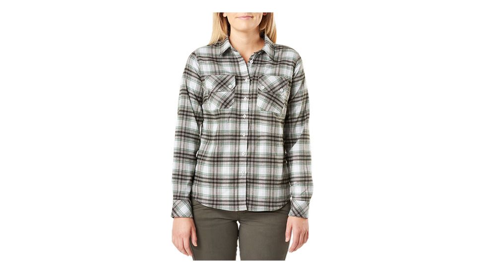 5.11 Tactical Hera L/s Flannel Shirt, Thyme Plaid - 62385-240-L