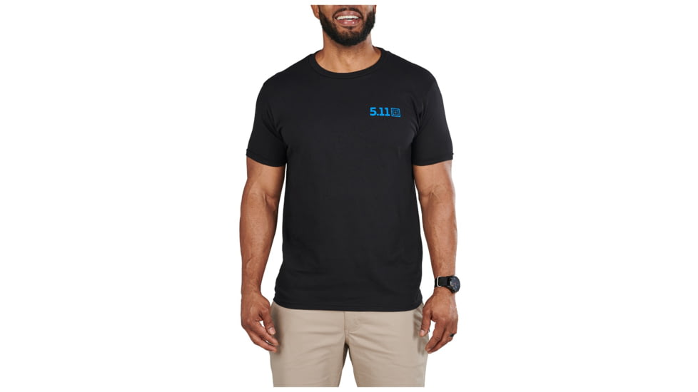 5.11 Tactical Land Of The Free Short Sleeve Tee - Mens, Black, Small, 41195YV-019-S