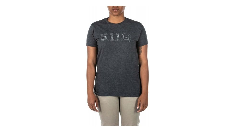 5.11 Tactical Legacy Topo Fill Short Sleeve Tee Shirt - Men's, Charcoal Heather, Small, 41191AAY-035-S