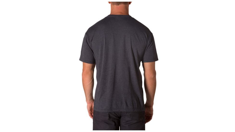 5.11 Tactical Legacy Topo Fill Short Sleeve Tee Shirt - Mens, Charcoal Heather, 2XL, 41191AAY-035-2XL