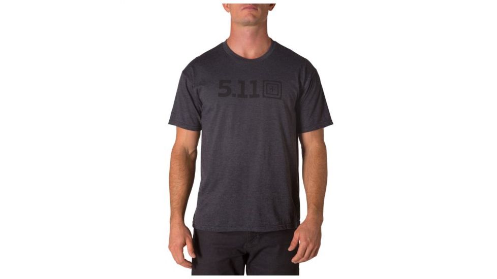 5.11 Tactical Legacy Topo Fill Short Sleeve Tee Shirt - Mens, Charcoal Heather, 2XL, 41191AAY-035-2XL