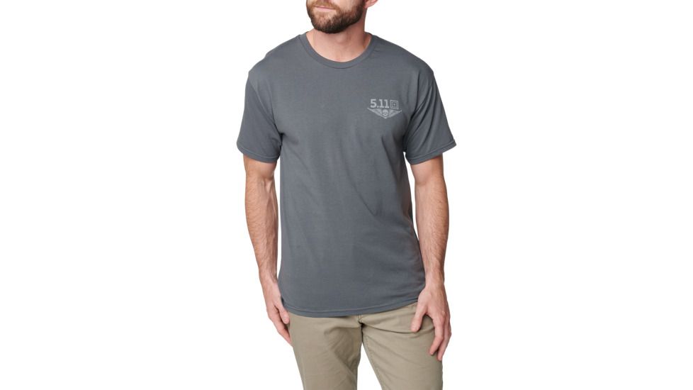 5.11 Tactical Let Freedom Reign Tee - Mens, Charcoal, 2XL, 41195PQW-018-2XL