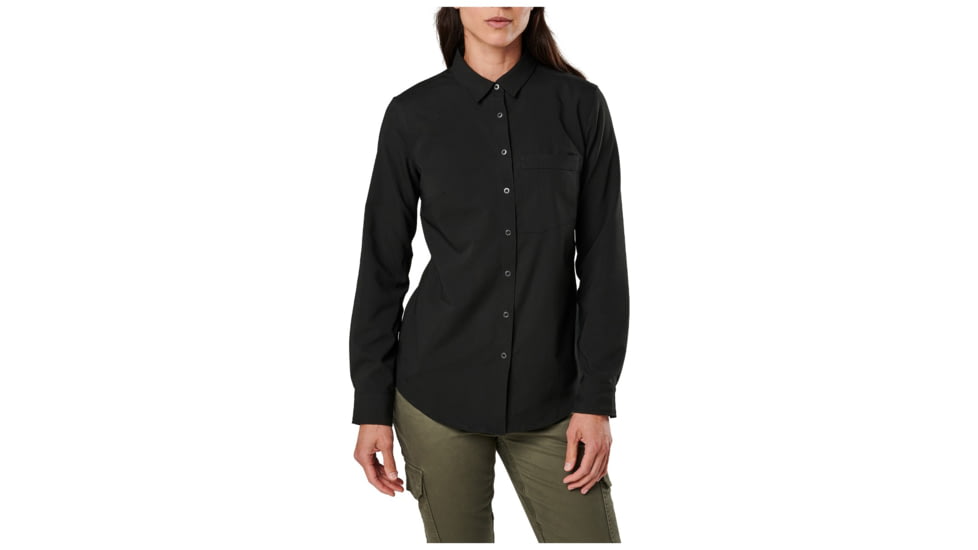 5.11 Tactical Liberty Flex Long Sleeve Shirt - Womens, Black, Extra Large, 62053-019-XL